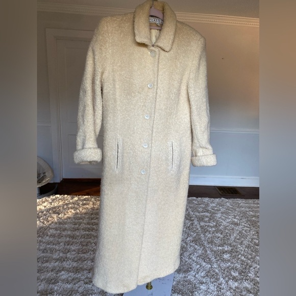 Anne Klein Coat Pennylane Vintage Longline Wool Cottage Quiet Scandi Parisian - Picture 3 of 11